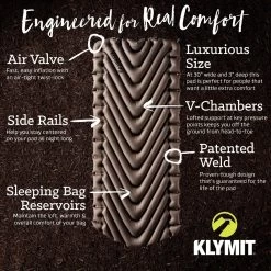 Matelas Klymit Static V Luxe -Magasin discount de camping en plein air matelas gonflable klymit static v luxe