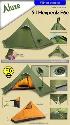 Luxe Outdoor Sil Hexpeak F6e -Magasin discount de camping en plein air sil hexpeak f6e luxe outdoor