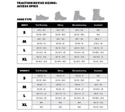Black Diamond Access Spike -Magasin discount de camping en plein air tableau des tailles crampons black diamond access spike