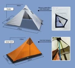 Luxe Outdoor Mini Peak XL -Magasin discount de camping en plein air tipi luxe outdoor mini peak xl white 02
