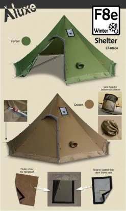 Luxe Outdoor Winter Shelter F8e -Magasin discount de camping en plein air tipi luxe outdoor winter shelter f8e 05